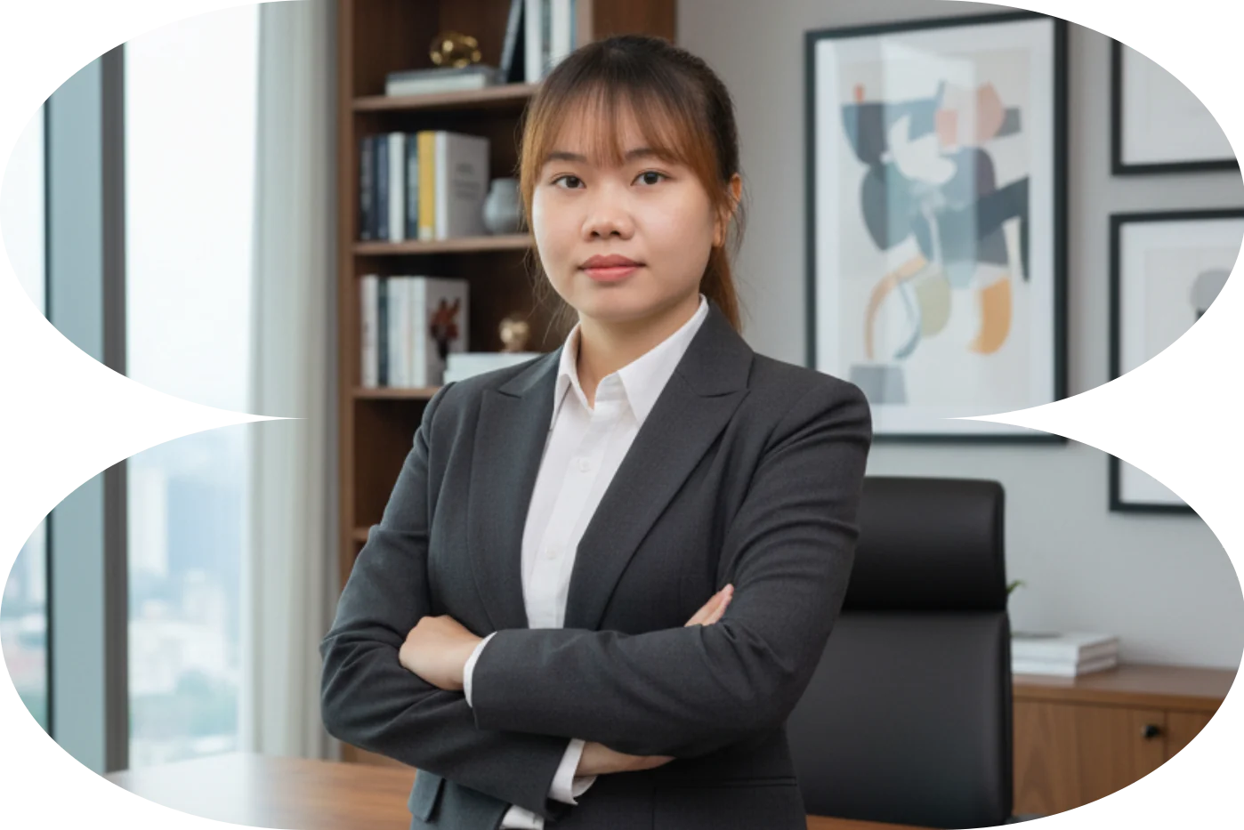 photo of founder working in office