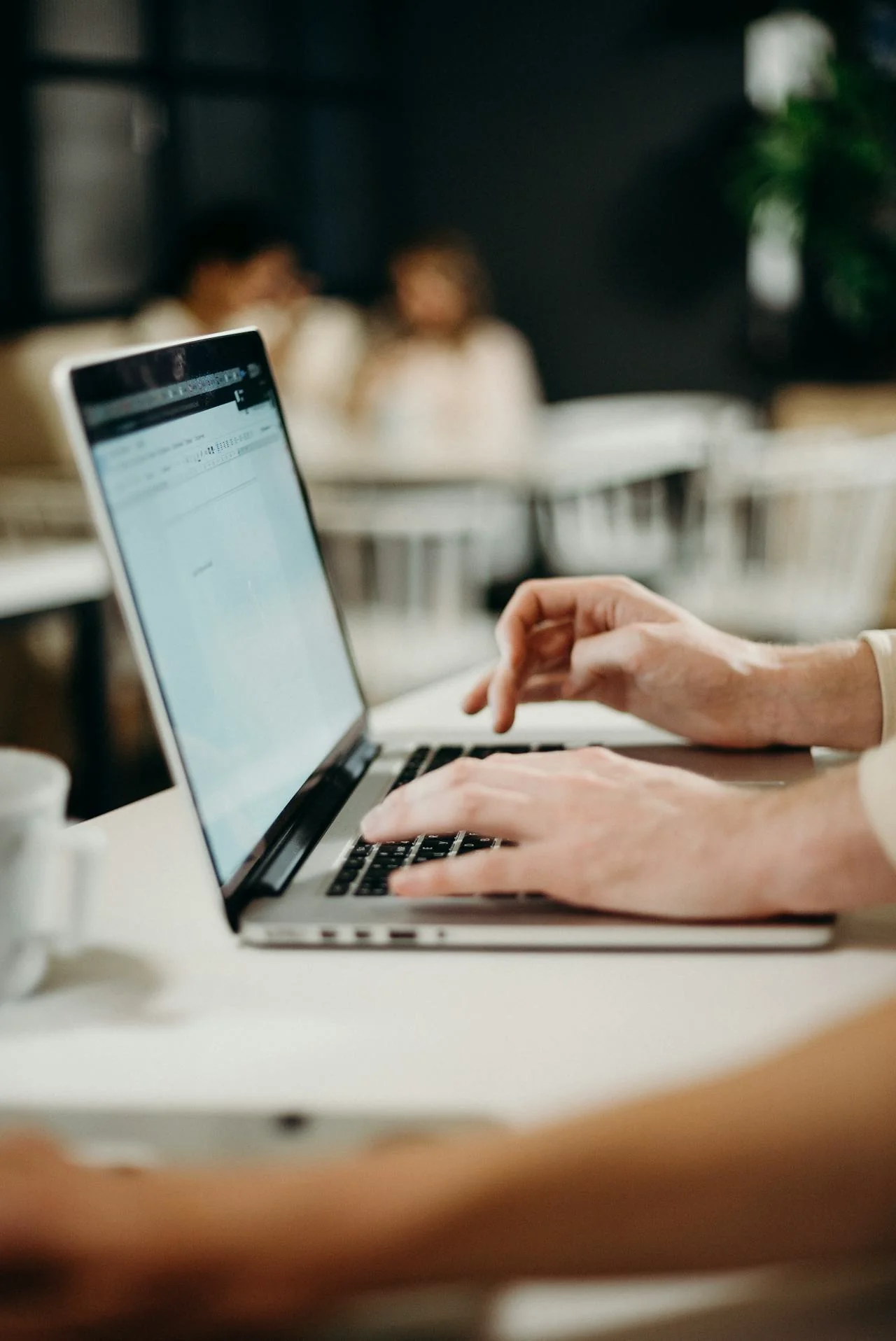 close up photo of a person typing email